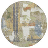 Piper Looms Chantille Abstract ACN2212 Ivory Machine Washable Area Rug Round Main Image