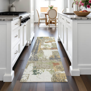 Piper Looms Chantille Abstract ACN2212 Ivory Machine Washable Area Rug Runner Lifestyle Image Feature
