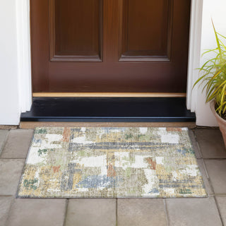 Piper Looms Chantille Abstract ACN2212 Ivory Machine Washable Area Rug Scatter Outdoor Lifestyle Image Feature