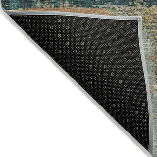 Piper Looms Chantille Abstract ACN2212 Seafoam Machine Washable Area Rug Backing Image