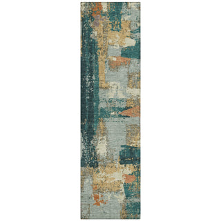 Piper Looms Chantille Abstract ACN2212 Seafoam Machine Washable Area Rug Runner Main Image