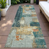 Piper Looms Chantille Abstract ACN2212 Seafoam Machine Washable Area Rug Runner Outdoor Lifestyle Image Feature