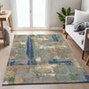 Piper Looms Chantille Abstract ACN2212 Taupe Machine Washable Area Rug Lifestyle Image Feature