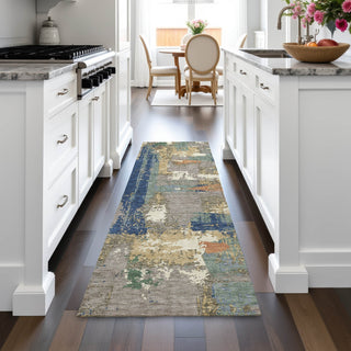 Piper Looms Chantille Abstract ACN2212 Taupe Machine Washable Area Rug Runner Lifestyle Image Feature