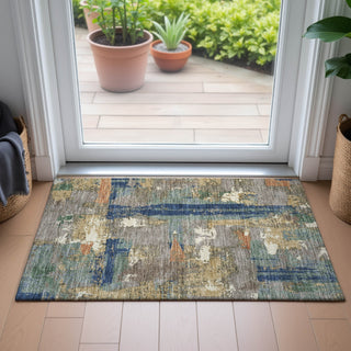 Piper Looms Chantille Abstract ACN2212 Taupe Machine Washable Area Rug Scatter Lifestyle Image Feature