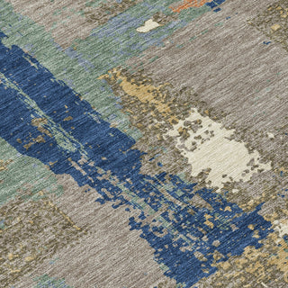 Piper Looms Chantille Abstract ACN2212 Taupe Machine Washable Area Rug Swatch Image