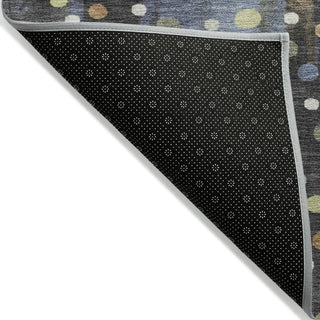 Piper Looms Chantille Geometric ACN2213 Denim Machine Washable Area Rug Backing Image