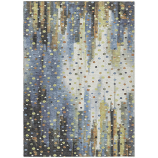 Piper Looms Chantille Geometric ACN2213 Denim Machine Washable Area Rug main image
