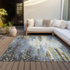 Piper Looms Chantille Geometric ACN2213 Denim Machine Washable Area Rug Outdoor Lifestyle Image Feature