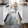 Piper Looms Chantille Geometric ACN2213 Denim Machine Washable Area Rug Runner Lifestyle Image Feature