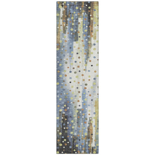 Piper Looms Chantille Geometric ACN2213 Denim Machine Washable Area Rug Runner Main Image