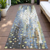 Piper Looms Chantille Geometric ACN2213 Denim Machine Washable Area Rug Runner Outdoor Lifestyle Image Feature