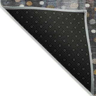 Piper Looms Chantille Geometric ACN2213 Gray Machine Washable Area Rug Backing Image