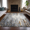 Piper Looms Chantille Geometric ACN2213 Gray Machine Washable Area Rug Lifestyle Image Feature