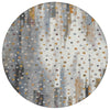 Piper Looms Chantille Geometric ACN2213 Gray Machine Washable Area Rug Round Main Image