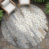 Piper Looms Chantille Geometric ACN2213 Gray Machine Washable Area Rug Round Outdoor Lifestyle Image Feature
