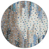 Piper Looms Chantille Geometric ACN2213 Taupe Machine Washable Area Rug Round Main Image