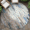 Piper Looms Chantille Geometric ACN2213 Taupe Machine Washable Area Rug Round Outdoor Lifestyle Image Feature