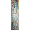 Piper Looms Chantille Geometric ACN2213 Teal Machine Washable Area Rug Runner Main Image