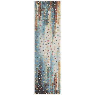 Piper Looms Chantille Geometric ACN2213 Teal Machine Washable Area Rug Runner Main Image