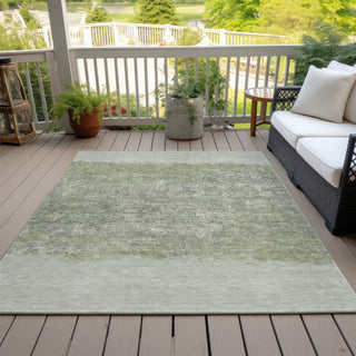 Piper Looms Chantille Stripes ACN2214 Aloe Machine Washable Area Rug Outdoor Lifestyle Image Feature