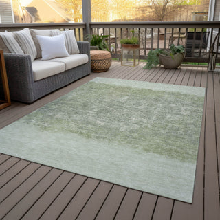 Piper Looms Chantille Stripes ACN2214 Aloe Machine Washable Area Rug Outdoor Lifestyle Image Feature