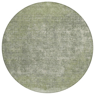 Piper Looms Chantille Stripes ACN2214 Aloe Machine Washable Area Rug Round Main Image