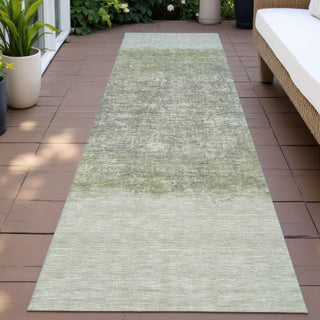 Piper Looms Chantille Stripes ACN2214 Aloe Machine Washable Area Rug Runner Outdoor Lifestyle Image Feature
