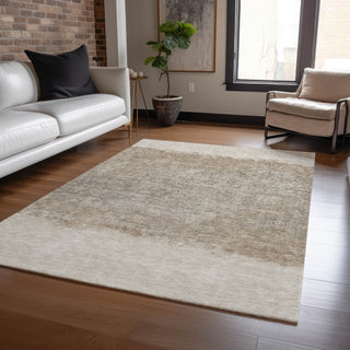 Piper Looms Chantille Stripes ACN2214 Beige Machine Washable Area Rug Lifestyle Image Feature