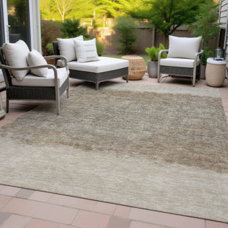 Piper Looms Chantille Stripes ACN2214 Beige Machine Washable Area Rug Outdoor Lifestyle Image Feature