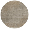 Piper Looms Chantille Stripes ACN2214 Beige Machine Washable Area Rug Round Main Image