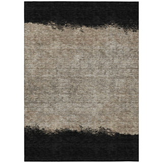 Piper Looms Chantille Stripes ACN2214 Black Machine Washable Area Rug main image