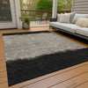 Piper Looms Chantille Stripes ACN2214 Black Machine Washable Area Rug Outdoor Lifestyle Image Feature