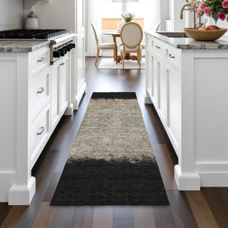 Piper Looms Chantille Stripes ACN2214 Black Machine Washable Area Rug Runner Lifestyle Image Feature