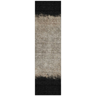 Piper Looms Chantille Stripes ACN2214 Black Machine Washable Area Rug Runner Main Image