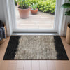 Piper Looms Chantille Stripes ACN2214 Black Machine Washable Area Rug Scatter Lifestyle Image Feature