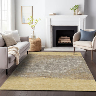 Piper Looms Chantille Stripes ACN2214 Gold Machine Washable Area Rug Lifestyle Image Feature