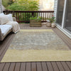 Piper Looms Chantille Stripes ACN2214 Gold Machine Washable Area Rug Outdoor Lifestyle Image Feature