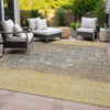 Piper Looms Chantille Stripes ACN2214 Gold Machine Washable Area Rug Outdoor Lifestyle Image Feature
