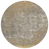 Piper Looms Chantille Stripes ACN2214 Gold Machine Washable Area Rug Round Main Image