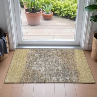 Piper Looms Chantille Stripes ACN2214 Gold Machine Washable Area Rug Scatter Lifestyle Image Feature