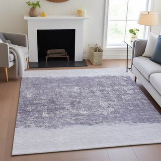 Piper Looms Chantille Stripes ACN2214 Lavender Machine Washable Area Rug Lifestyle Image Feature