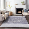Piper Looms Chantille Stripes ACN2214 Lavender Machine Washable Area Rug Lifestyle Image Feature