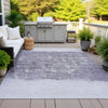 Piper Looms Chantille Stripes ACN2214 Lavender Machine Washable Area Rug Outdoor Lifestyle Image Feature