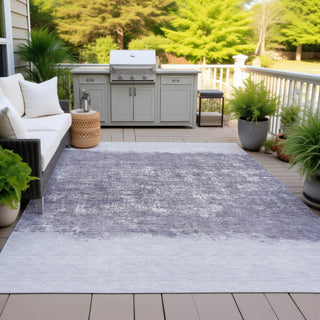 Piper Looms Chantille Stripes ACN2214 Lavender Machine Washable Area Rug Outdoor Lifestyle Image Feature