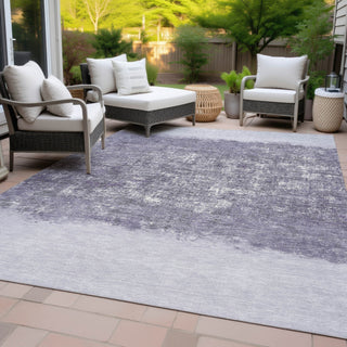 Piper Looms Chantille Stripes ACN2214 Lavender Machine Washable Area Rug Outdoor Lifestyle Image Feature