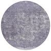 Piper Looms Chantille Stripes ACN2214 Lavender Machine Washable Area Rug Round Main Image