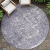 Piper Looms Chantille Stripes ACN2214 Lavender Machine Washable Area Rug Round Outdoor Lifestyle Image Feature