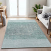 Piper Looms Chantille Stripes ACN2214 Teal Machine Washable Area Rug Lifestyle Image Feature