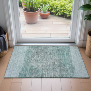 Piper Looms Chantille Stripes ACN2214 Teal Machine Washable Area Rug Scatter Lifestyle Image Feature